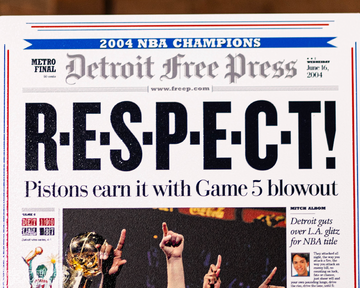Detroit Free Press Pistons 2004 NBA FINALS Front Page - JUNE 16, 2004