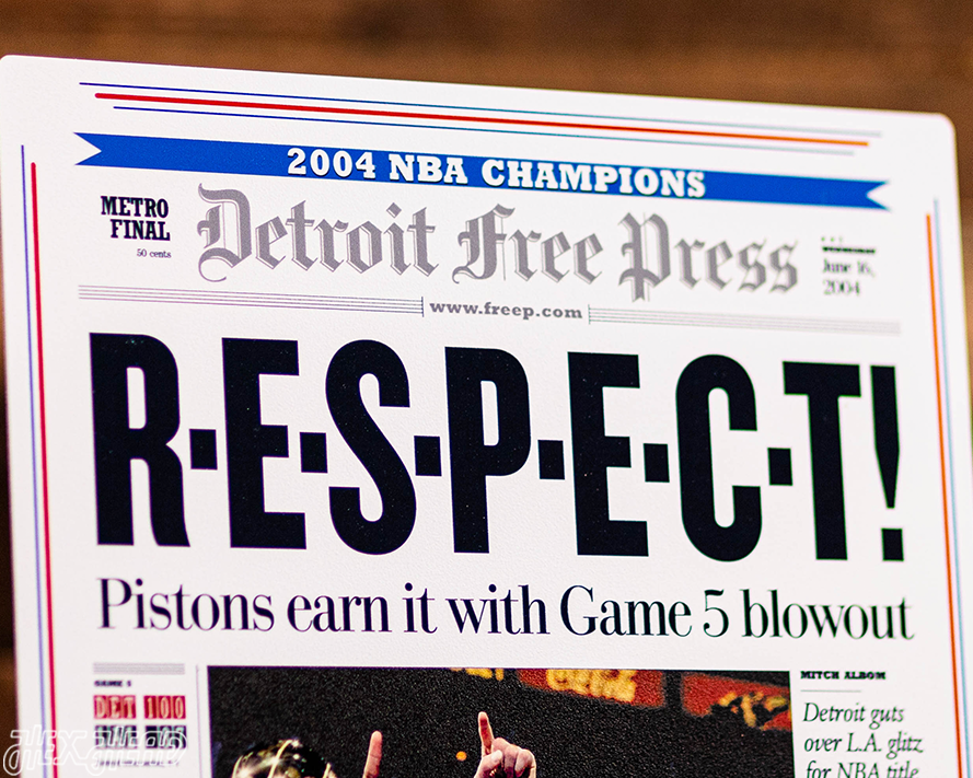 Detroit Free Press Pistons 2004 NBA FINALS Front Page - JUNE 16, 2004