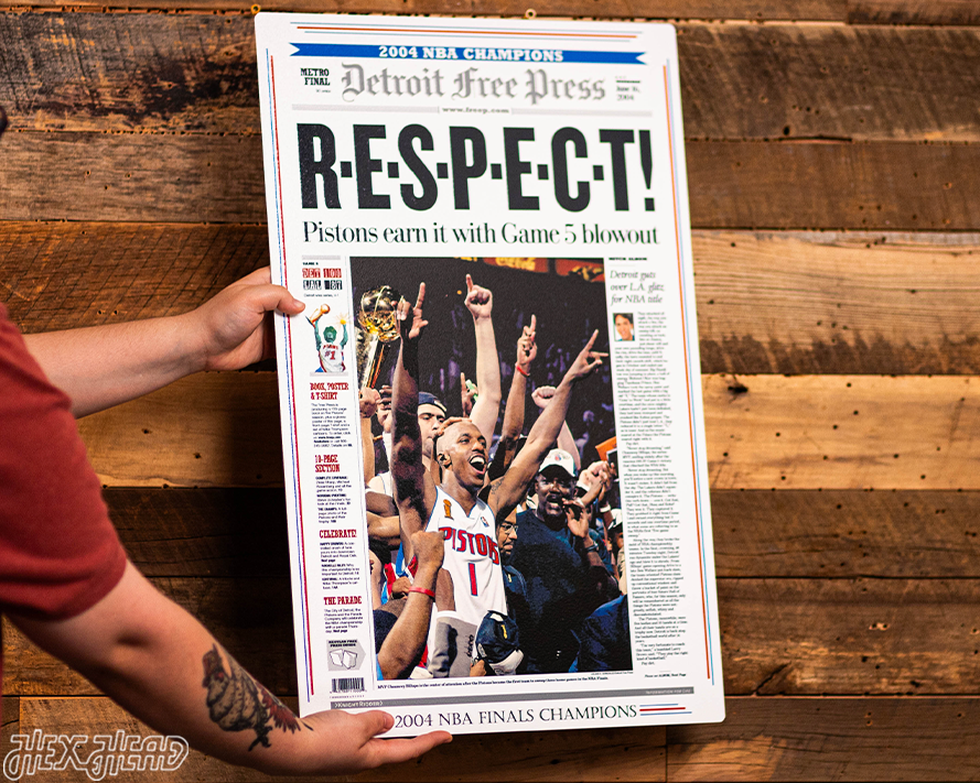 Detroit Free Press Pistons 2004 NBA FINALS Front Page - JUNE 16, 2004