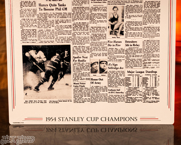 Detroit Free Press Red Wings 1954 Stanley Cup Front Page - APRIL 17, 1954