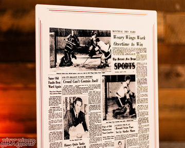 Detroit Free Press Red Wings 1954 Stanley Cup Front Page - APRIL 17, 1954