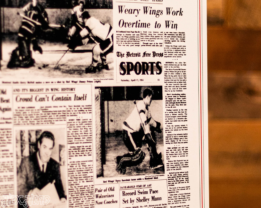 Detroit Free Press Red Wings 1954 Stanley Cup Front Page - APRIL 17, 1954