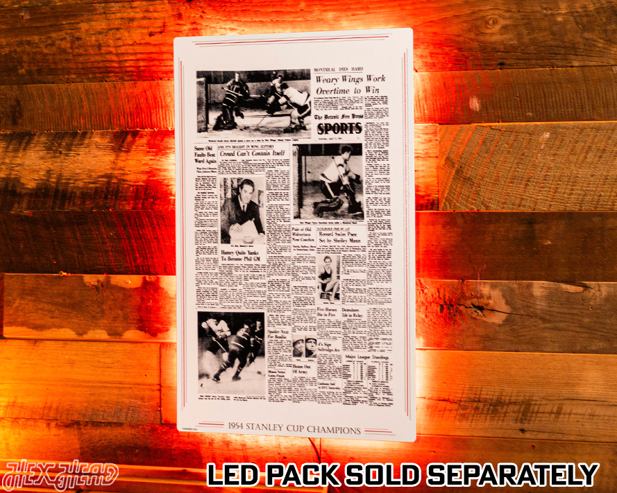 Detroit Free Press Red Wings 1954 Stanley Cup Front Page - APRIL 17, 1954