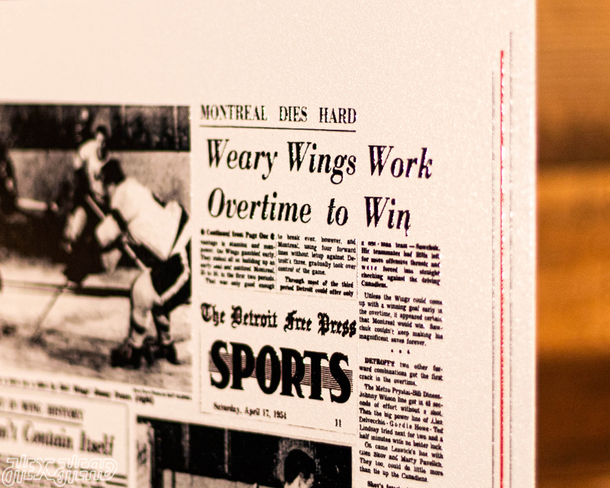 Detroit Free Press Red Wings 1954 Stanley Cup Front Page - APRIL 17, 1954