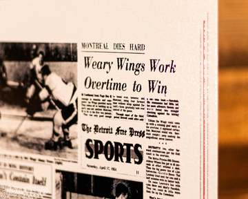 Detroit Free Press Red Wings 1954 Stanley Cup Front Page - APRIL 17, 1954