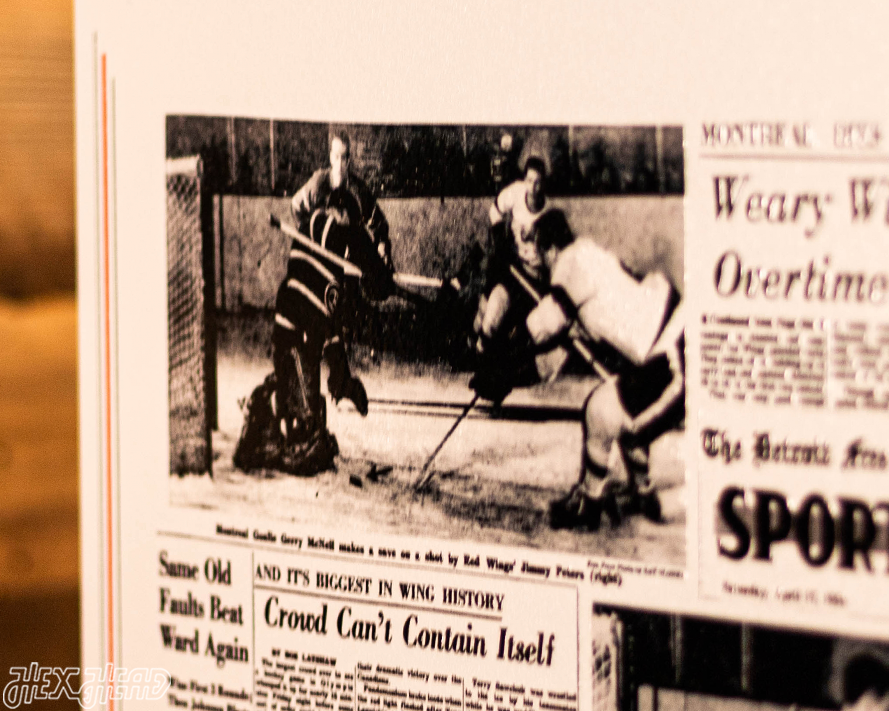 Detroit Free Press Red Wings 1954 Stanley Cup Front Page - APRIL 17, 1954