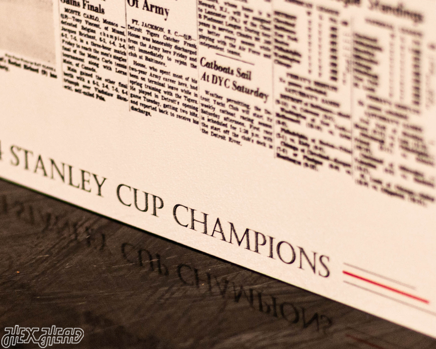 Detroit Free Press Red Wings 1954 Stanley Cup Front Page - APRIL 17, 1954