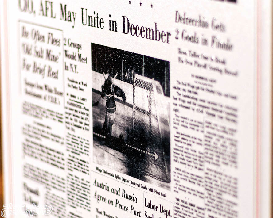 Detroit Free Press Red Wings 1955 Stanley Cup Front Page - APRIL 15, 1955