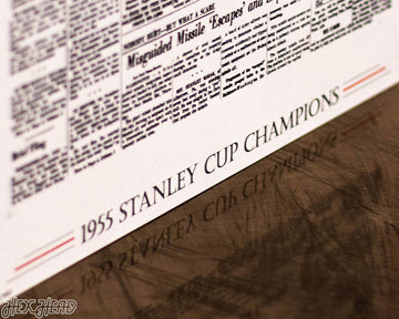 Detroit Free Press Red Wings 1955 Stanley Cup Front Page - APRIL 15, 1955