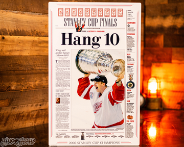 Detroit Free Press Red Wings 2002 Stanley Cup Front Page - JUNE 14, 2002