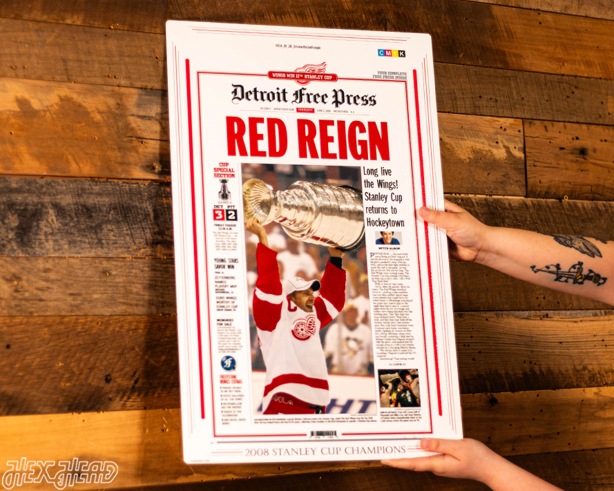 Detroit Free Press Red Wings 2008 Stanley Cup Front Page - JUNE 5, 2008