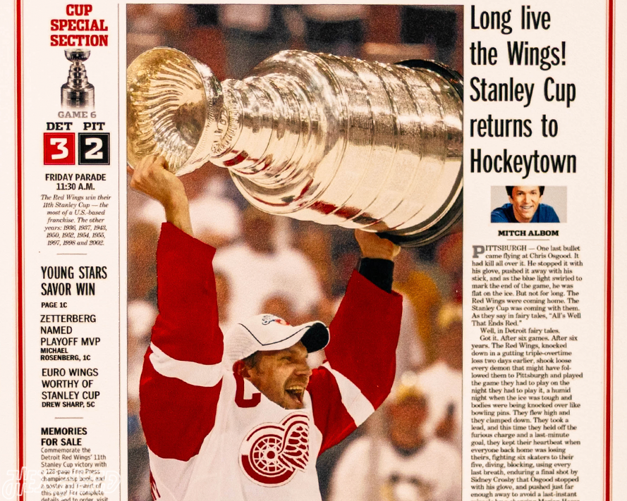Detroit Free Press Red Wings 2008 Stanley Cup Front Page - JUNE 5, 2008
