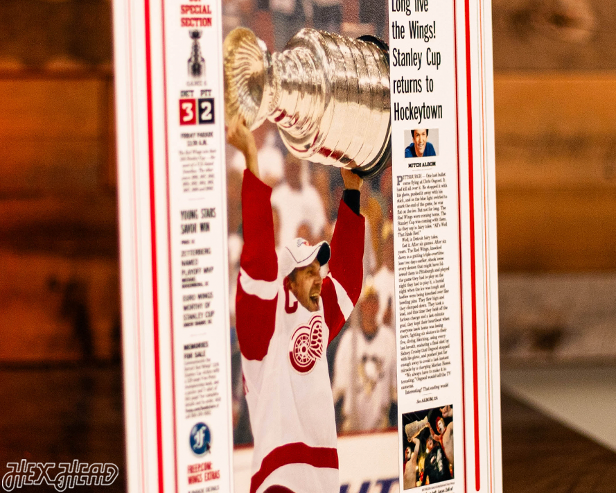 Detroit Free Press Red Wings 2008 Stanley Cup Front Page - JUNE 5, 2008
