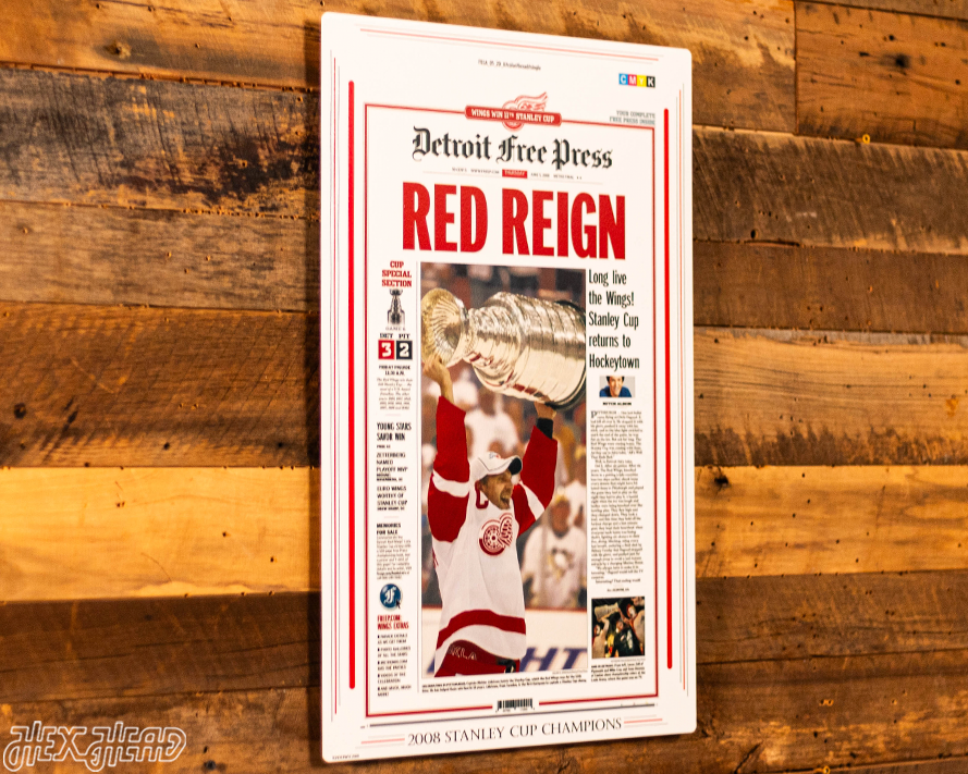 Detroit Free Press Red Wings 2008 Stanley Cup Front Page - JUNE 5, 2008
