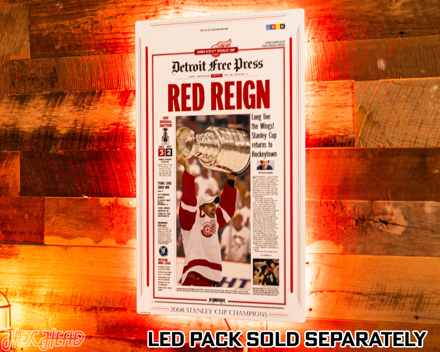 Detroit Free Press Red Wings 2008 Stanley Cup Front Page - JUNE 5, 2008