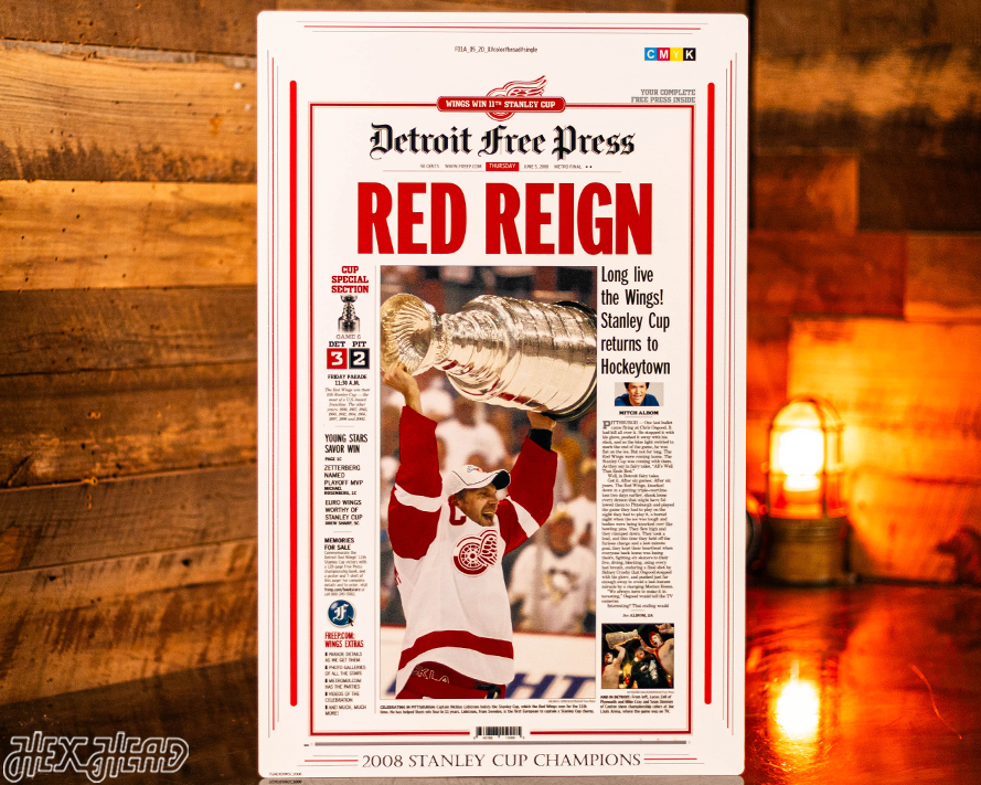 Detroit Free Press Red Wings 2008 Stanley Cup Front Page - JUNE 5, 2008