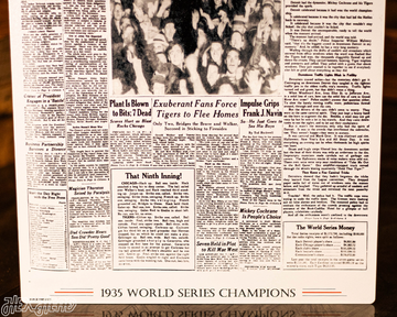 Detroit Free Press Tigers 1935 WORLD SERIES Front Page - OCT 8, 1935
