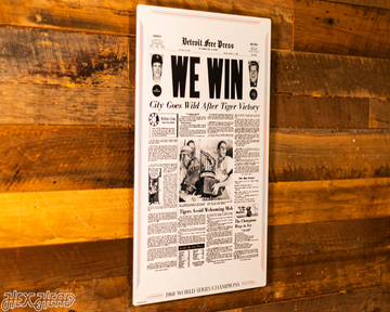 Detroit Free Press Tigers 1968 WORLD SERIES Front Page - OCT 11, 1968