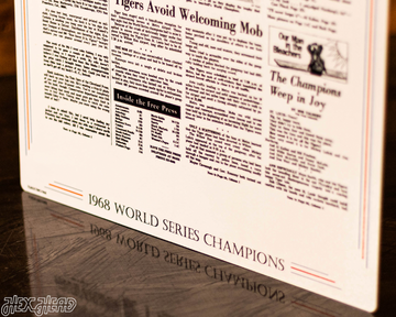 Detroit Free Press Tigers 1968 WORLD SERIES Front Page - OCT 11, 1968