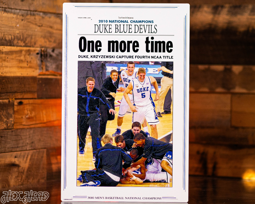 News & Observer Duke Blue Devils 2010 National Basketball Champions Front Page - April 6, 2010
