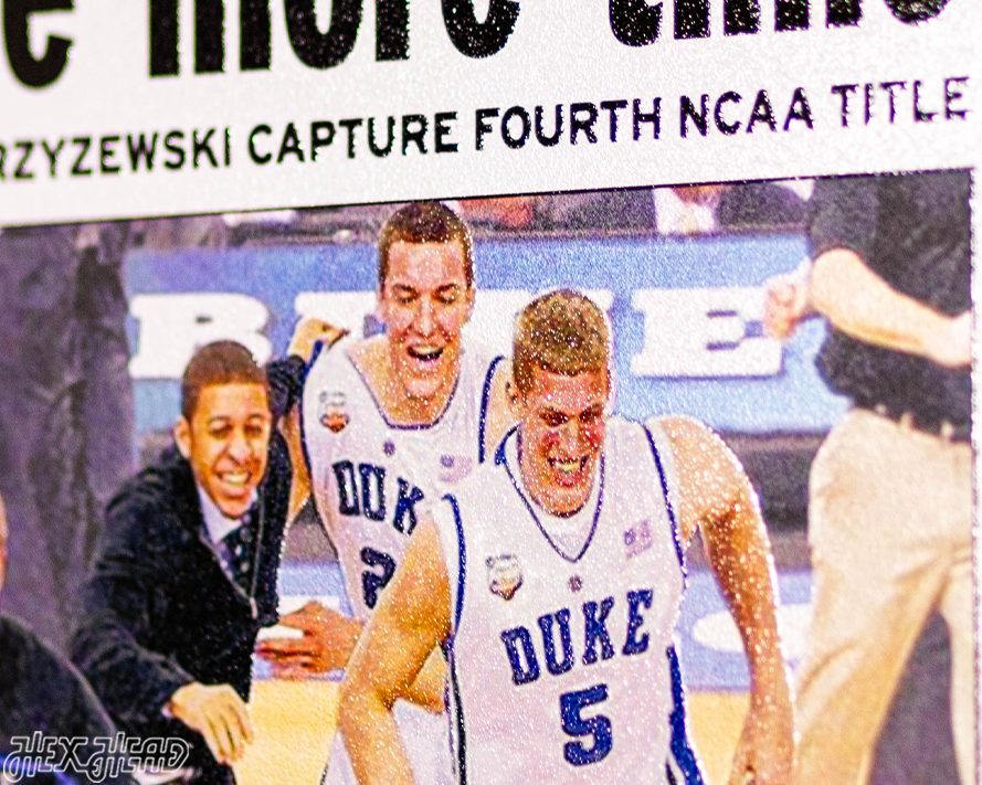 News & Observer Duke Blue Devils 2010 National Basketball Champions Front Page - April 6, 2010