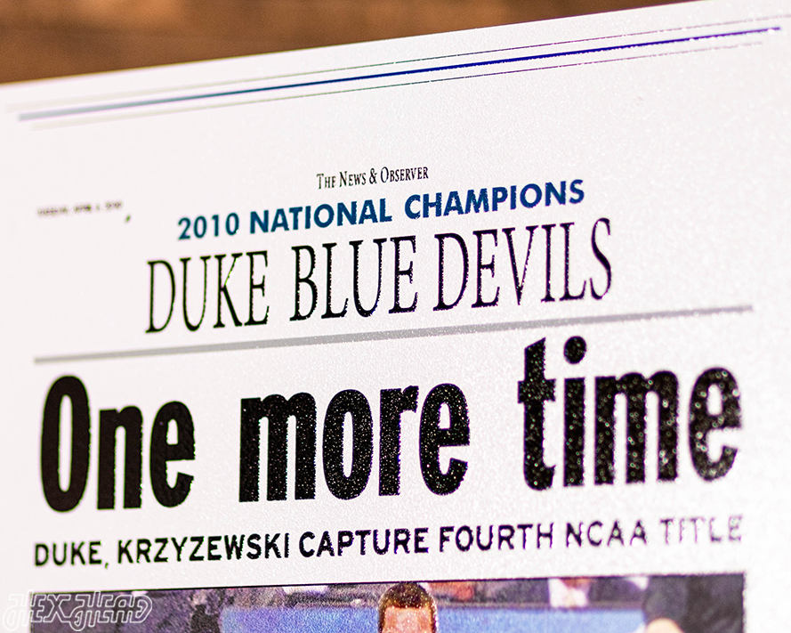 News & Observer Duke Blue Devils 2010 National Basketball Champions Front Page - April 6, 2010