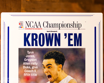 The News & Observer Duke Blue Devils 2015 National Basketball Champions Front Page - April 7, 2015