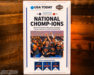 USA Today Florida Gators 2025 National Basketball Champions Front Page - April 8, 2025