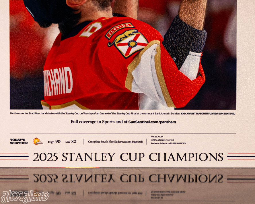 Sun Sentinel Florida Panthers 2025 STANLEY CUP Front Page - JUNE 18, 2025