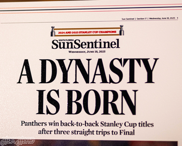 Sun Sentinel Florida Panthers 2025 STANLEY CUP Front Page - JUNE 18, 2025