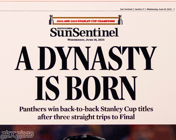 Sun Sentinel Florida Panthers 2025 STANLEY CUP Front Page - JUNE 18, 2025