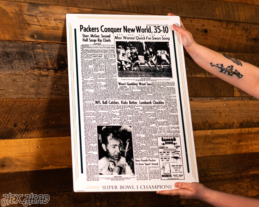 Green Bay Press-Gazette Packers I SUPER BOWL Front Page - JAN 16, 1967