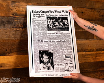 Green Bay Press-Gazette Packers I SUPER BOWL Front Page - JAN 16, 1967