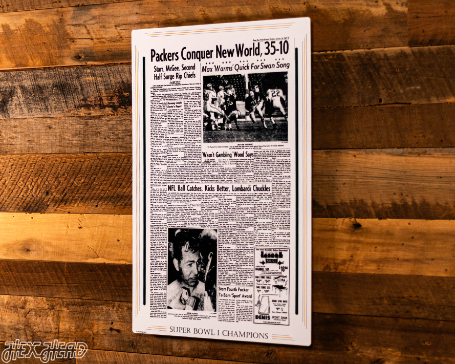 Green Bay Press-Gazette Packers I SUPER BOWL Front Page - JAN 16, 1967