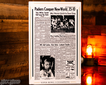 Green Bay Press-Gazette Packers I SUPER BOWL Front Page - JAN 16, 1967