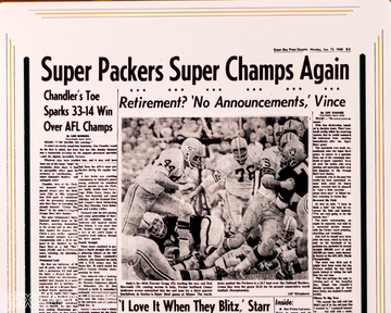 Green Bay Press-Gazette Packers II SUPER BOWL Front Page - JAN 16, 1968