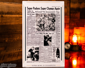 Green Bay Press-Gazette Packers II SUPER BOWL Front Page - JAN 16, 1968
