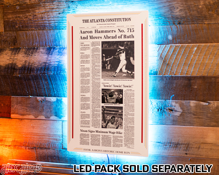 Atlanta Journal Constitution Hank Aaron Front Page - APRIL 9, 1974