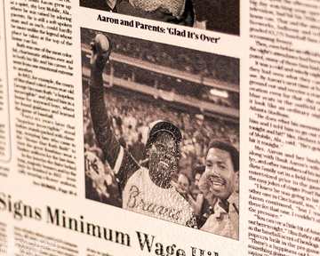 Atlanta Journal Constitution Hank Aaron Front Page - APRIL 9, 1974