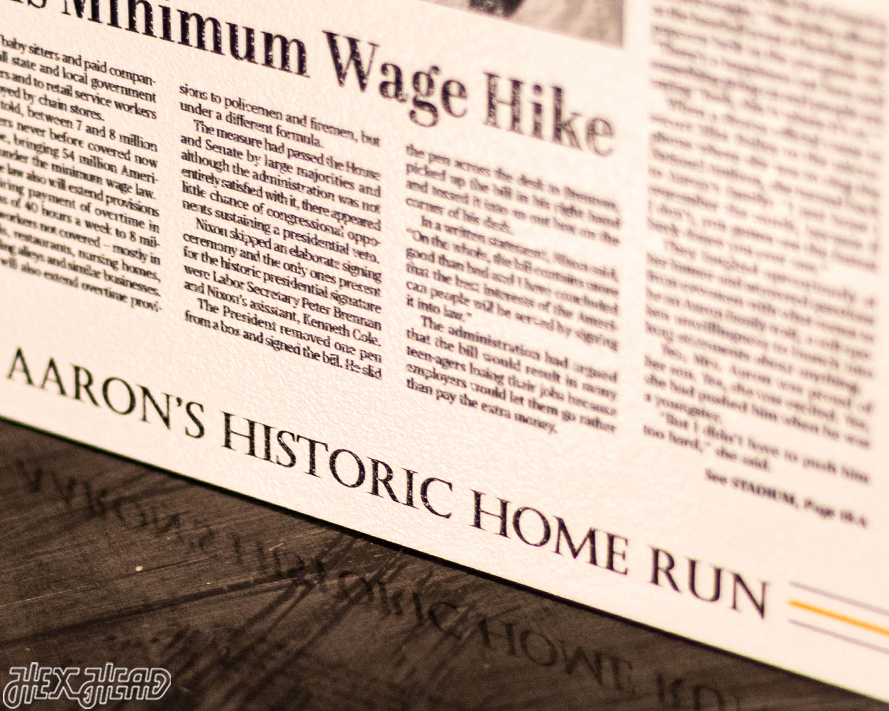 Atlanta Journal Constitution Hank Aaron Front Page - APRIL 9, 1974