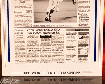 Kansas City Star Royals 1985 WORLD SERIES Front Page - OCT 28, 1985