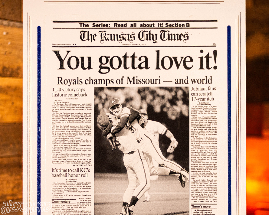 Kansas City Star Royals 1985 WORLD SERIES Front Page - OCT 28, 1985