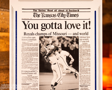 Kansas City Star Royals 1985 WORLD SERIES Front Page - OCT 28, 1985