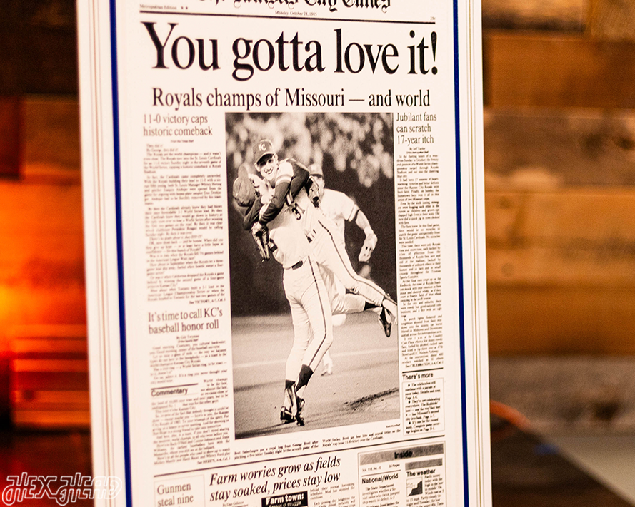 Kansas City Star Royals 1985 WORLD SERIES Front Page - OCT 28, 1985