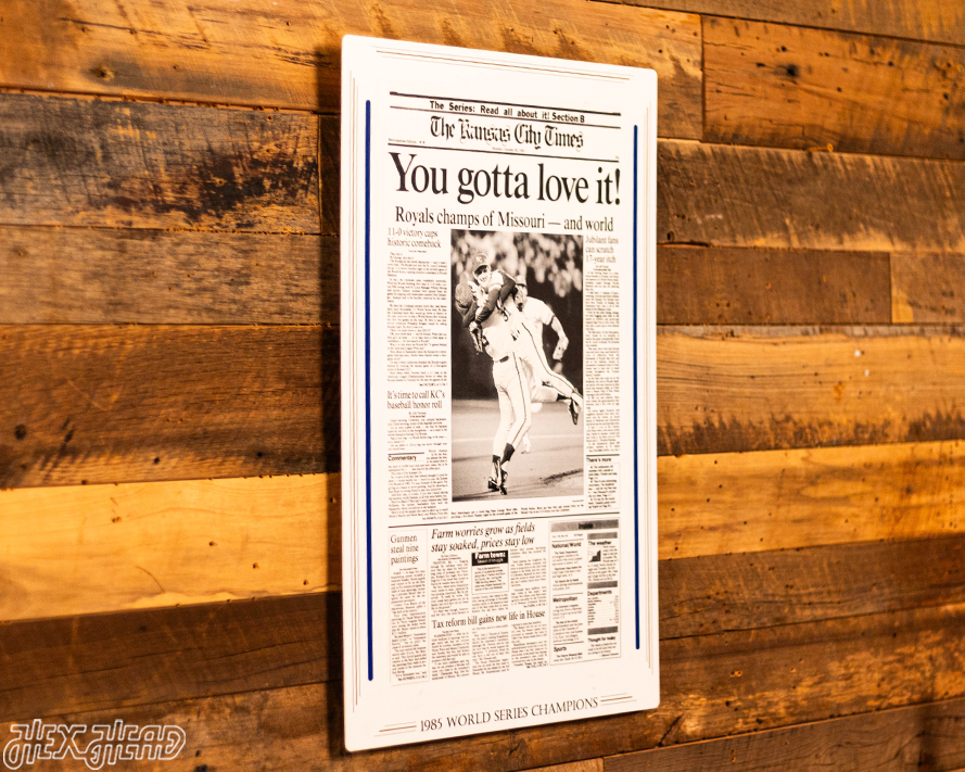 Kansas City Star Royals 1985 WORLD SERIES Front Page - OCT 28, 1985