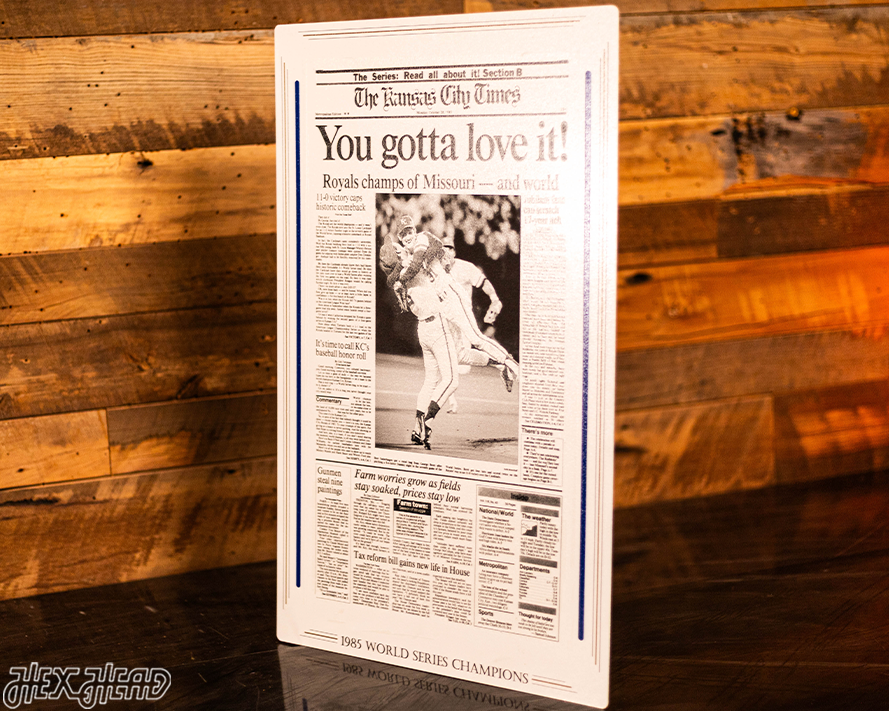 Kansas City Star Royals 1985 WORLD SERIES Front Page - OCT 28, 1985