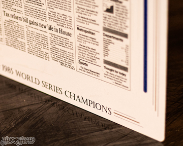 Kansas City Star Royals 1985 WORLD SERIES Front Page - OCT 28, 1985