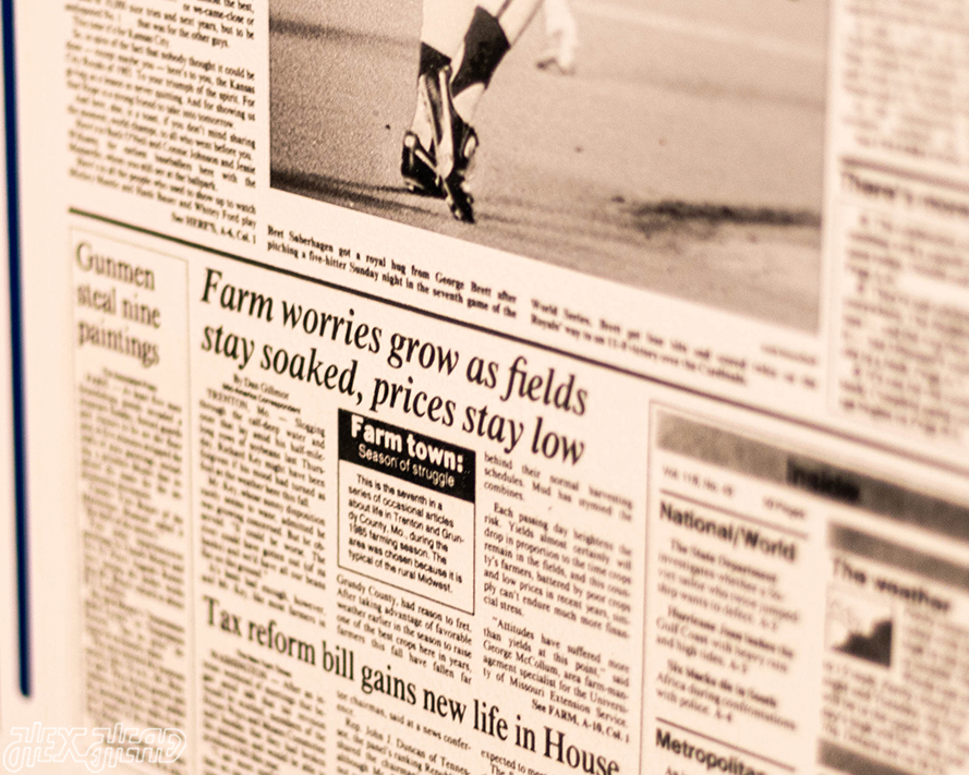 Kansas City Star Royals 1985 WORLD SERIES Front Page - OCT 28, 1985