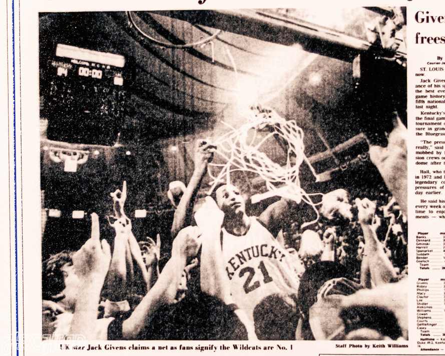 The Courier-Journal Kentucky Wildcats 1978 Basketball National Champions Front Page - MAR 28, 1978