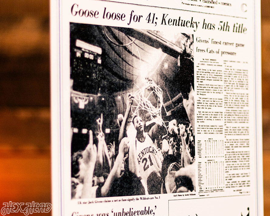 The Courier-Journal Kentucky Wildcats 1978 Basketball National Champions Front Page - MAR 28, 1978